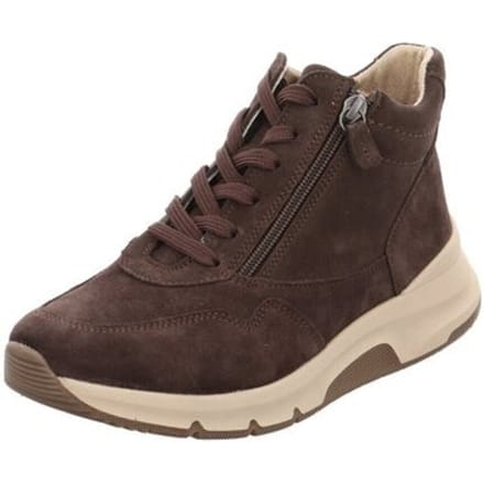 Longo Bruine Suede Dames Veterschoenen - Bruin - 38