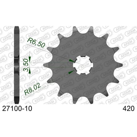 Stalen motortandwiel voor Afam 420 10 dents
