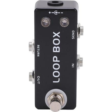 Gitaar Loop Effect Metaal Zwart Mini Pedaal True Bypass Kanaalkeuze voor Elektrische Bas black