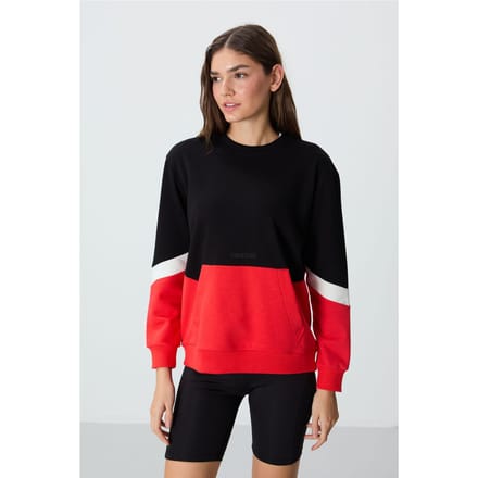 Oversized Kleurgebroken Crewneck Sweatshirt