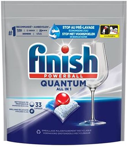 Finish Vaatwastabletten Quantum All-In-One Regular 33 Stuks