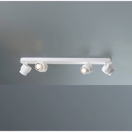 Escale LED spot BRUSH, wit, 70 cm, 4-lamps, metaal, dimbaar, 2.700 K