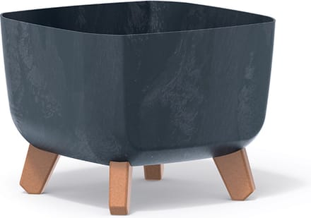 Bloempot Vierkant Gracia Effect 24x24x19cm ANTRACIET Prosperplast
