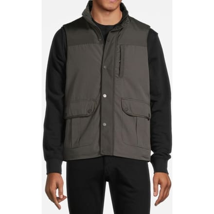 White Stuff Corby Canvas Gilet Dark Grey Größe: M | Bodywarmer Outlet | Herren | Grau