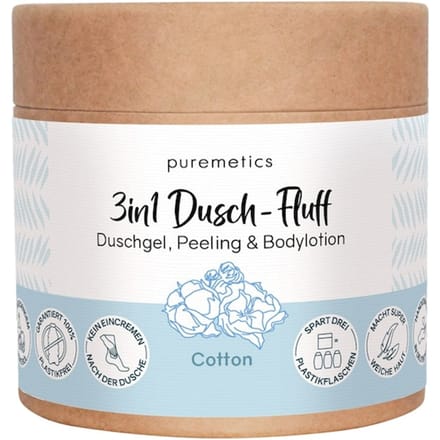 puremetics 3in1 doucheverzorging Douchepluis Katoen Body scrub Dames 250 g