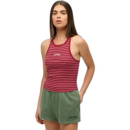 Superdry - Essential Logo racerback hemdje met strepen - Dames - Vesten