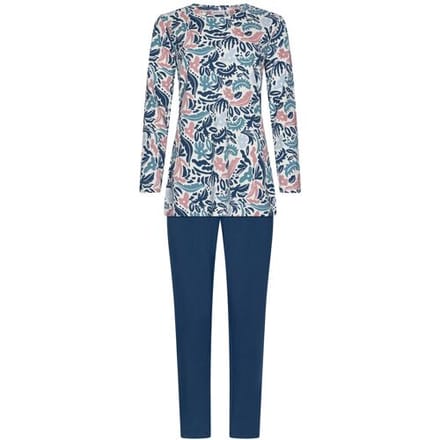Pastunette Duurzame katoenen pyjama floraprint Blauw vrouw 44
