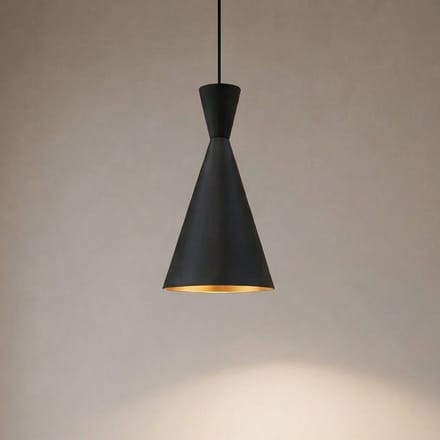 ROYALTECH Hanglamp Glenora, zwart, Ø 18 cm, metaal, E27