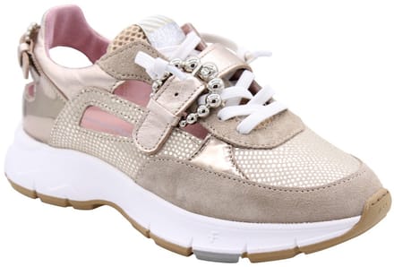 Floris Van Bommel Sfw-10155 Daysi Sneakers - Nubuck - Dames - Goudkleurig - Maat 41