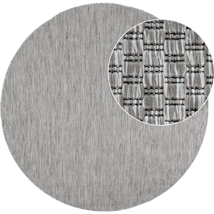 Binnen- en buitenkleed Venezia grijs  120 cm rond
