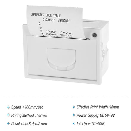 GOOJPRT QR204 58 mm mini-geïntegreerde thermische bonprinter TTL + USB TTL