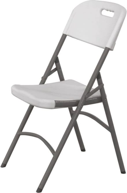 HENDI Inklapbare stoel – Belastbaar tot 180 kg – Wit – 540x440x x(H)840 mm