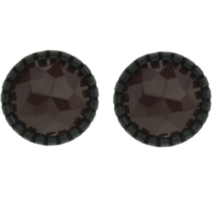 Behave - Oorstekers dames - Donkerbruin accent - Klassiek retro accessoire