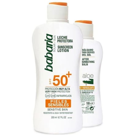 Zonnebrandset - Babaria - SPF 50+ - 2 stuks - Zonnemelk 200 ml - After Sun 100 ml