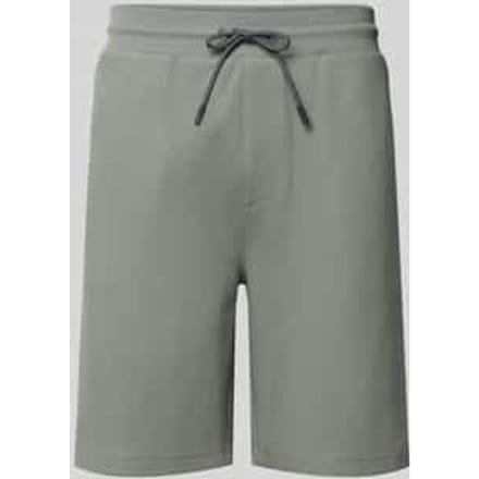 Sweatshorts met structuurpatroon en tunnelkoord