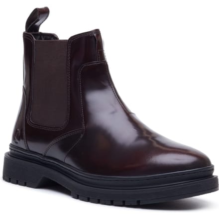 Hush Puppies Jamie Leren Heren Bordeaux Boots
