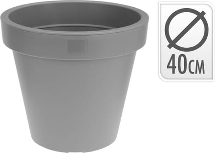 2 X Bloempot EK rond 40cm Grijs