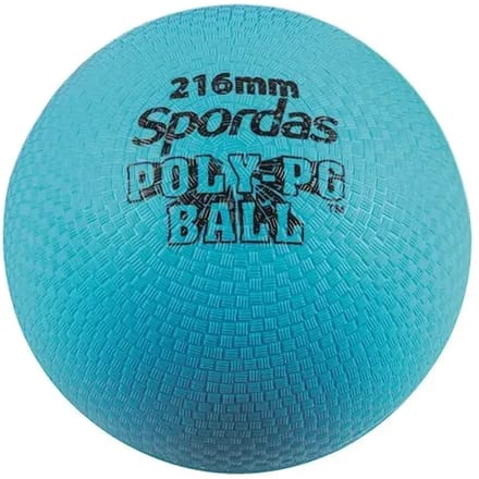 Spordas bal Poly PG blauw 21,6cm duurzaam speelgoed.
