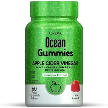 Orzax Ocean Gummies Appelciderazijn 60 Kauwbare Gel Vorm