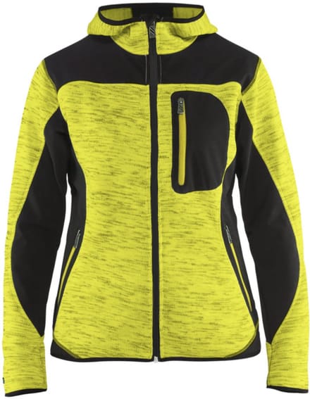 Blaklader Dames Vest met Softshell 4931-2117 - High Vis Geel/Zwart - L