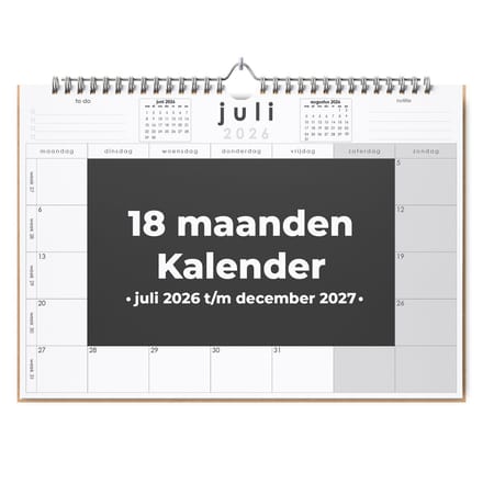 Huurdies® maandkalender - 26/27 kalender - A4+