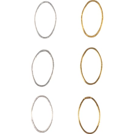 Decoratieve elementen, zilver/goud - Ovale