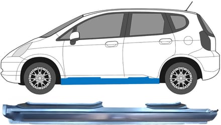 Volledige dorpel voor Honda Jazz 2002-2008 / Links