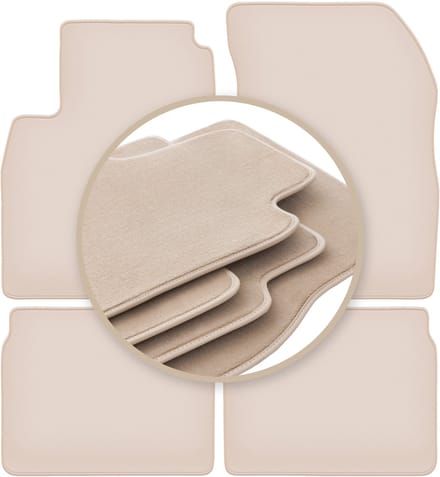 PREMIUM beige matten voor: Nissan Micra K13 hatchback 2010-2016