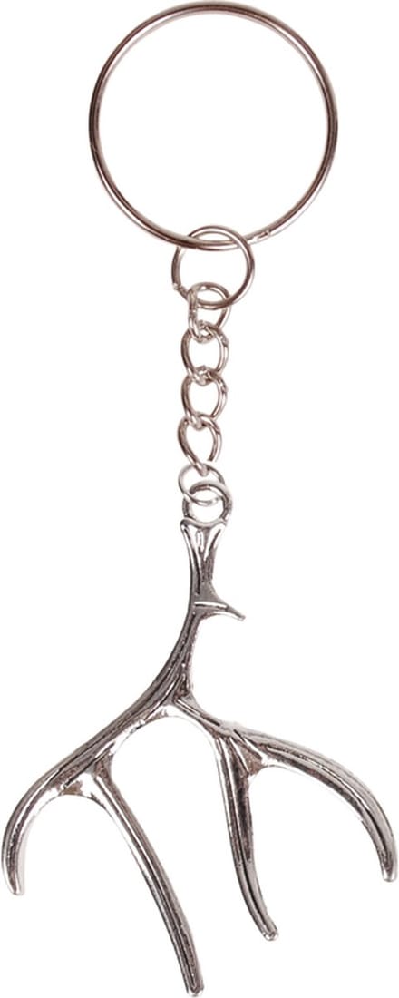 Sleutelhanger/Tashanger - Hanger Gewei zilverkleurig 5x4cm