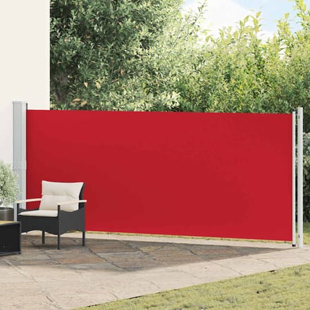 vidaXL - Tuinscherm - uittrekbaar - 600x160 - cm - rood