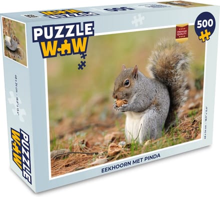 Puzzel Eekhoorn met pinda - Legpuzzel - Puzzel 500 stukjes