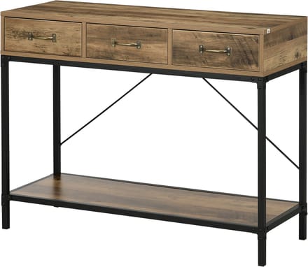 HOMCOM-Consoletafel-Spaanplaat-100x35x76,5cm-Bruin