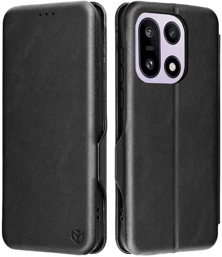 Hoesje geschikt voor OnePlus 15 - Techsuit Safe+ Book Wallet Case - Zwart
