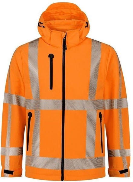 Santino Softshell Werkjas Vigo - Fluor Oranje - Maat S