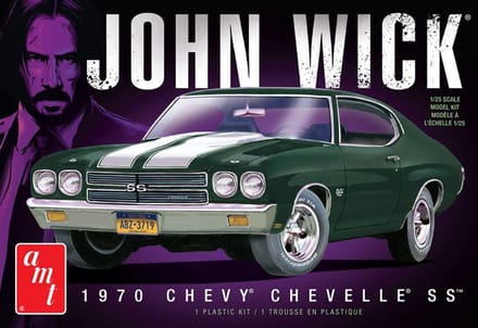 AMT Modelbouwpakket Militaire voertuigen - 1453 John Wick 1970 Chevy Chevelle SS - Amerikaanse Auto Plastic - 1:25 - Modelbouw