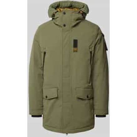 Parka met labeldetail
