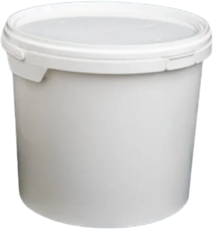 Oswalt - Emmer met deksel / emmers met deksels, wit, 5 liter (50 stuks)