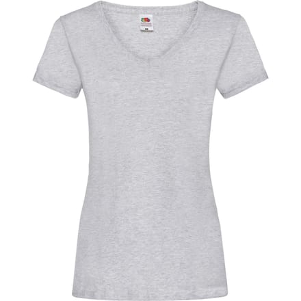 Fruit of the Loom Dames/Dames Valueweight V Hals T-shirt (Heide Grijs)