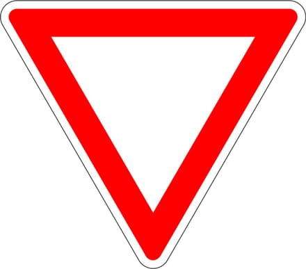 Voorrang verlenen bord - kunststof - B6 300 mm