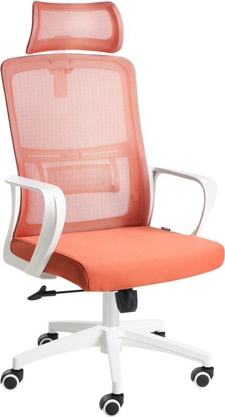 MONARCH - Bureaustoel - Koraalrood - Mesh