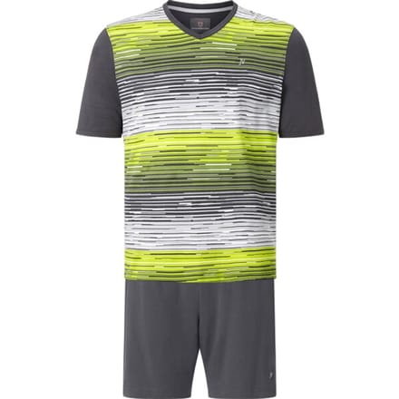 Jan Vanderstorm herren Korte Pyjama - 56/58 - donkergrijs - Plus Size