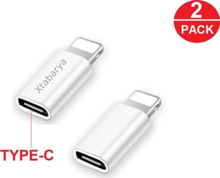 2x Usb Type C Bliksem Vrouwelijke Oplaadkabel Adapter | Geschikt voor Iphone 13 Pro Max 12 11 Voor Verlichting naar Type-C Splitter Converter