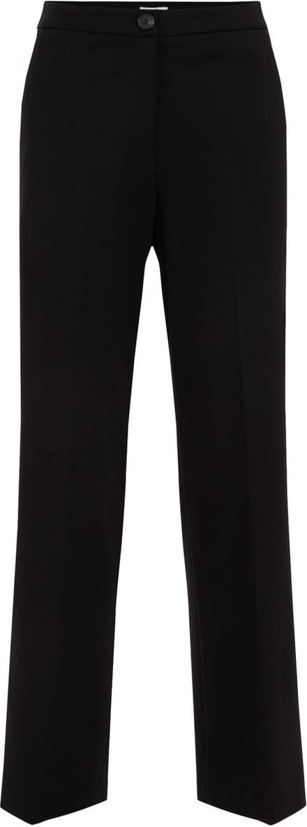 WE Fashion Dames petite wide leg pantalon met stretch