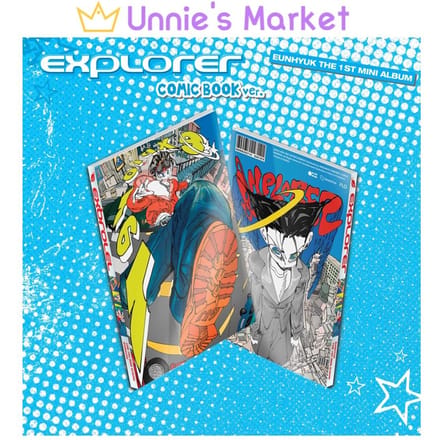 EUNHYUK (SUPER JUNIOR) - EXPLORER 1e Mini Album (Stripboek Ver.) + Gratis geschenk 1EA gray