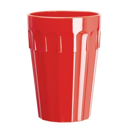 Olympia Kristallon polypropyleen bekers rood 260ml (12 stuks)