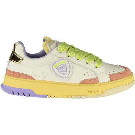 Blauer Witte Polyurethaan Dames Sneaker