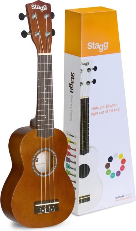 Stagg US-N -Sopraanukulele - inclusief draagtas - Natural - Lindehout