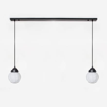 2 x Guimard Flower lampen aan plafondbalk Moonlight - Art Deco Trade