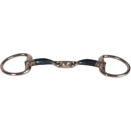 Dubbele breuk olive bit voor paard Velari Sweet Iron 16mm 14,5cm