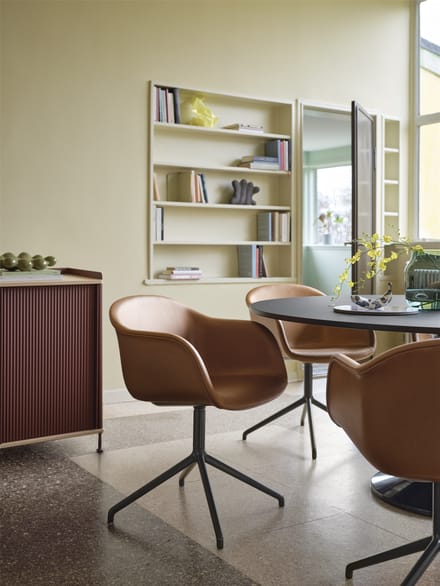 Muuto Midst Tafel - Black Linoleum/Black - Ø 160 cm